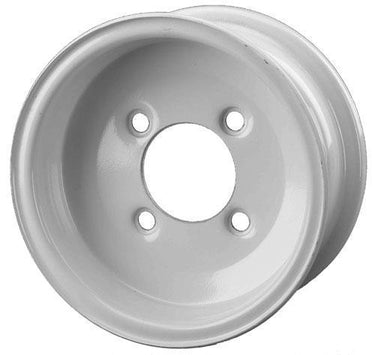 8x3.75 4 on 4 Bolt Pattern with White Steel Wheel Assembly